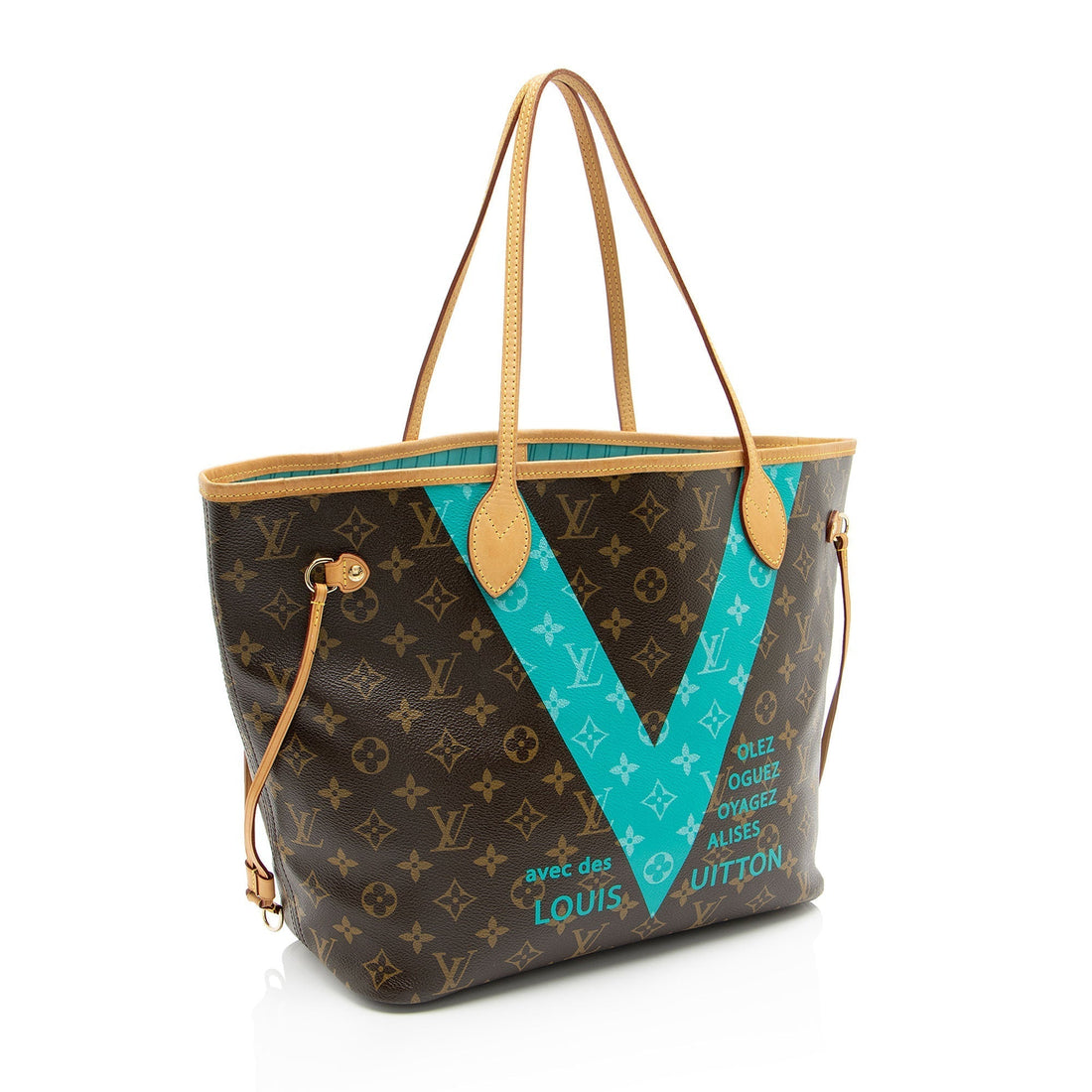 Louis Vuitton Limited Edition Monogram Canvas V Neverfull MM Tote