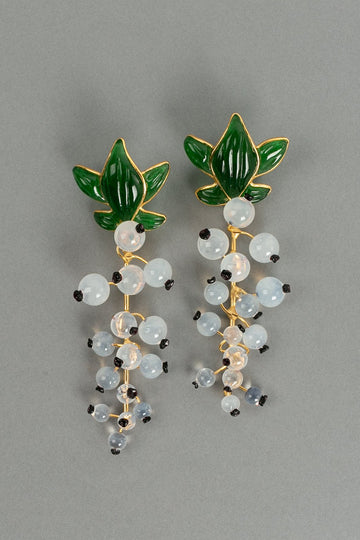 Boucles d'oreilles en pâte de verre Augustine