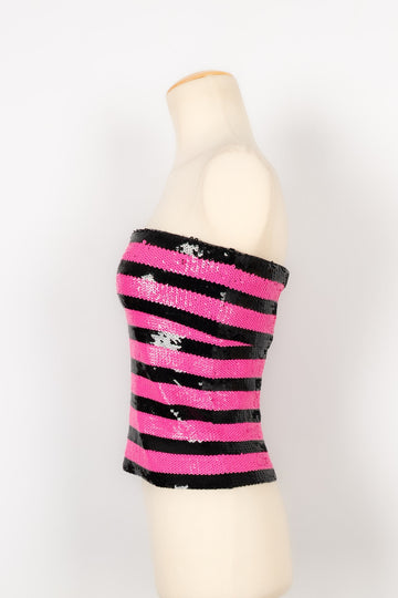 Haut bustier à paillettes Yves Saint Laurent