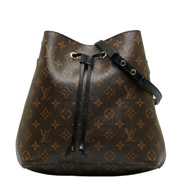 Louis Vuitton Monogram Neonoe Handbag M44020 Brown Noir Black PVC Leather  Louis Vuitton