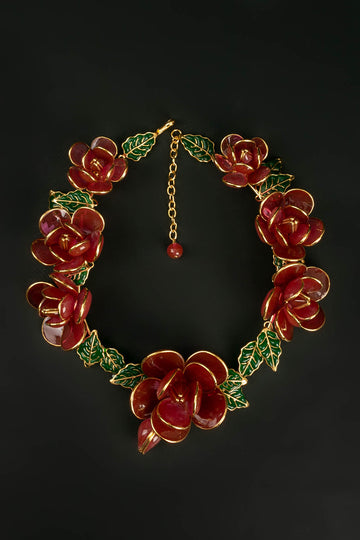 Collier en pâte de verre Augustine