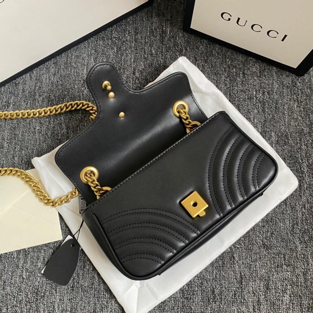 Makersluxe - Marmont Shoulder Messenger Bag Black