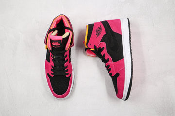 Custom RED Jordan 1 High Q Zoom Air ( Customs And Box ), Jordan 1 Sneakers Active