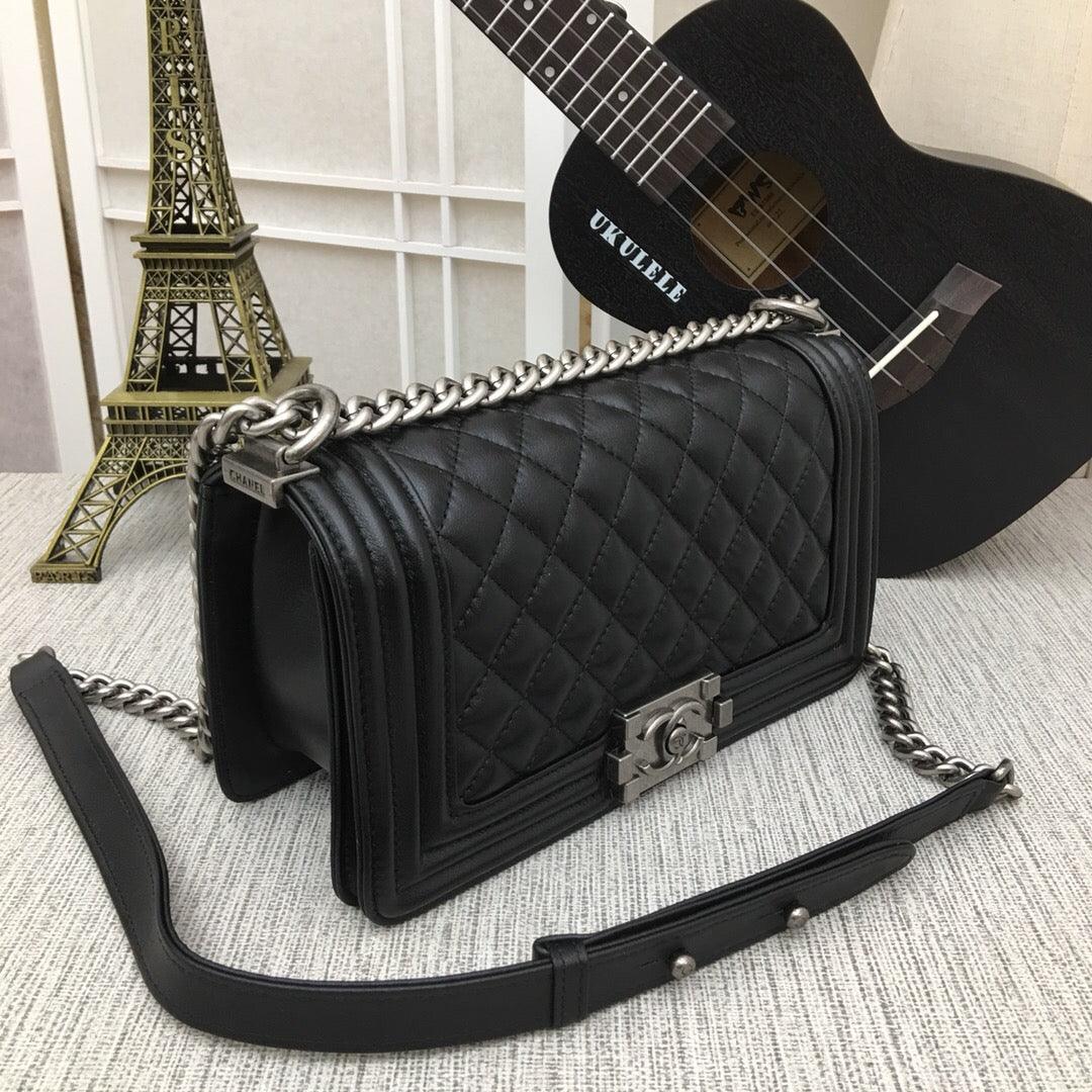 Makersluxe - Boy Shoulder Bag Silver-Color Hardware