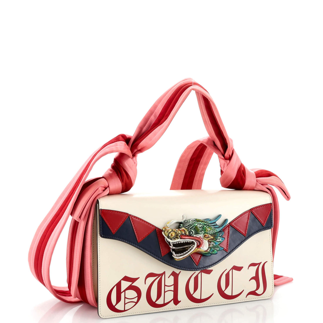 Naga Dragon Shoulder Bag Printed Leather Small