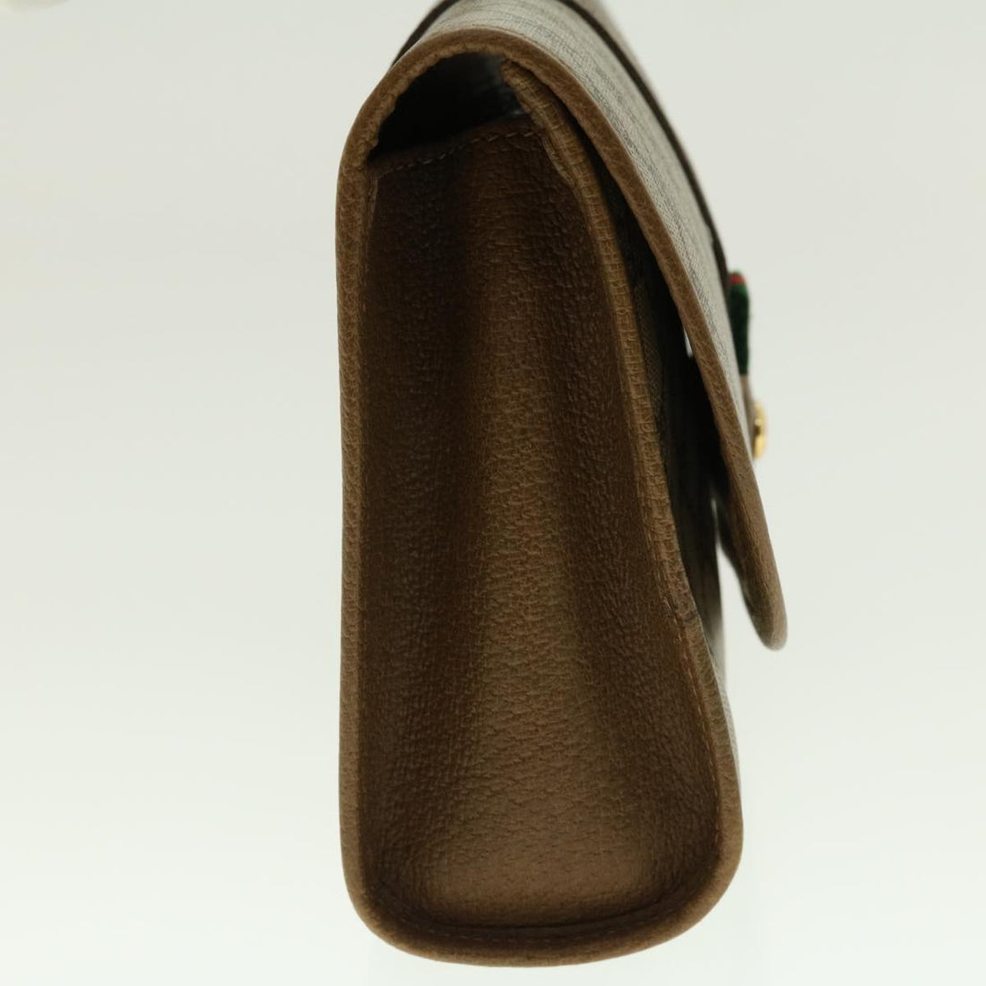 GUCCI GG Canvas Web Sherry Line Clutch Bag Beige Red Green 89.01.030 40342