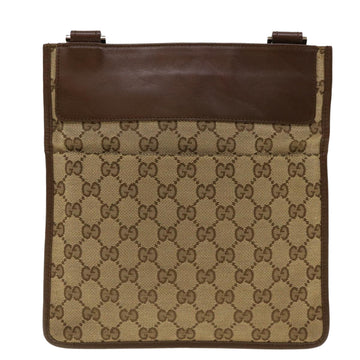 GUCCI GG Canvas Shoulder Bag Beige Brown 200047 40527
