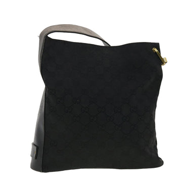 GUCCI GG Canvas Shoulder Bag Black 91761 40754