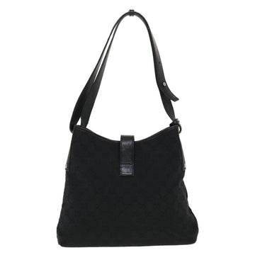 GUCCI GG Canvas Jackie Shoulder Bag Black 110291 40755