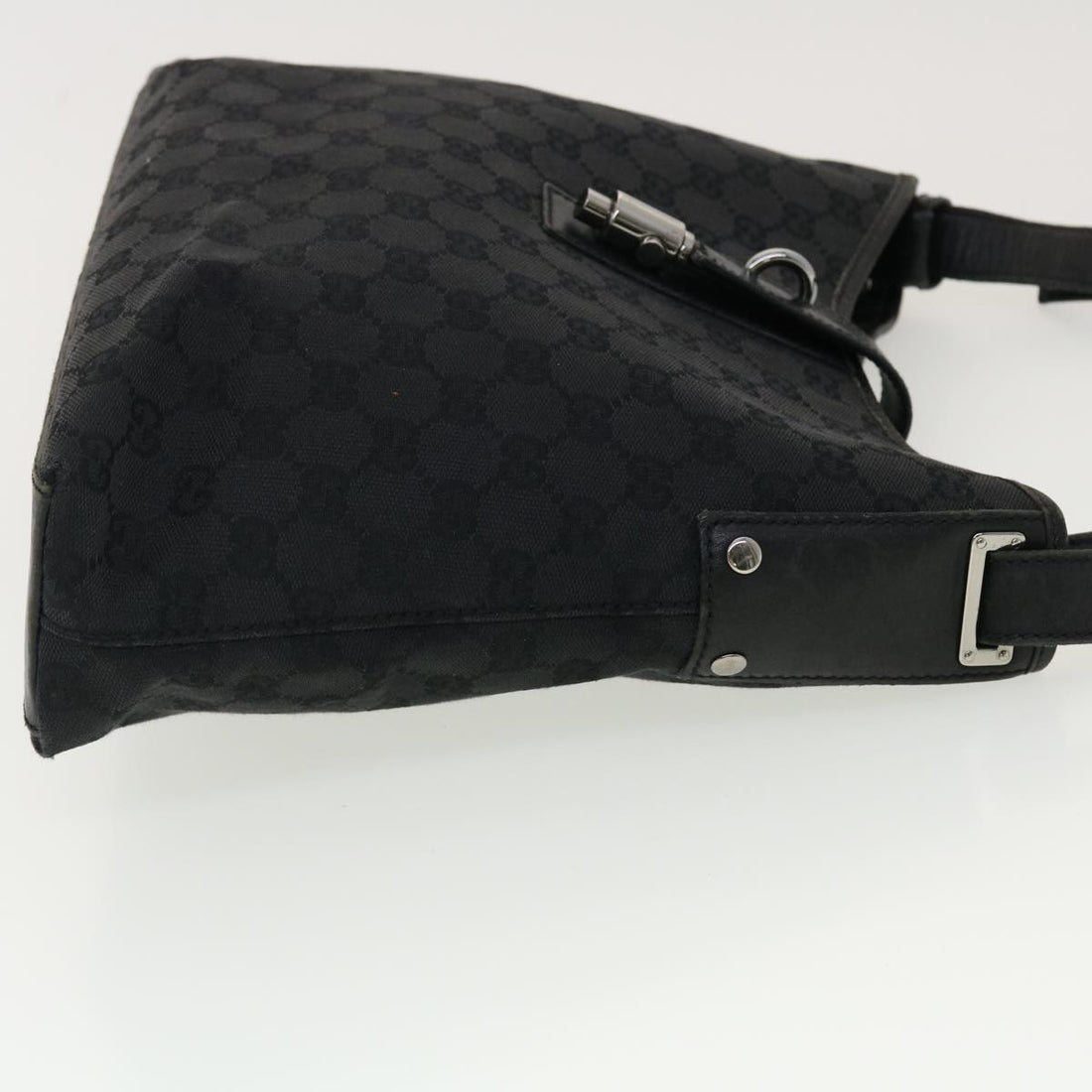GUCCI GG Canvas Jackie Shoulder Bag Black 110291 40755