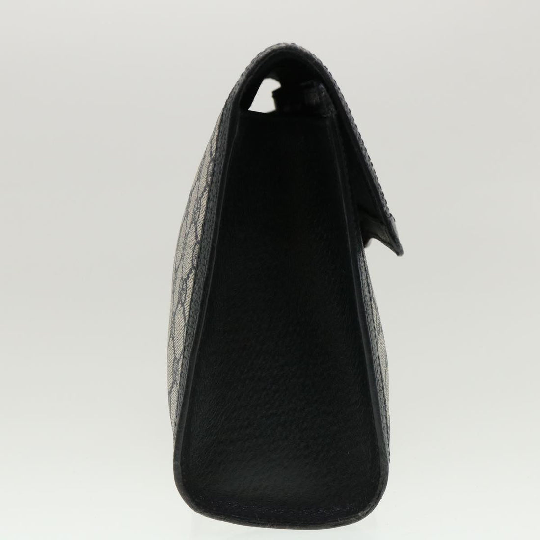 GUCCI GG Canvas Sherry Line Clutch Bag Gray Navy Red 89.01.007 40956