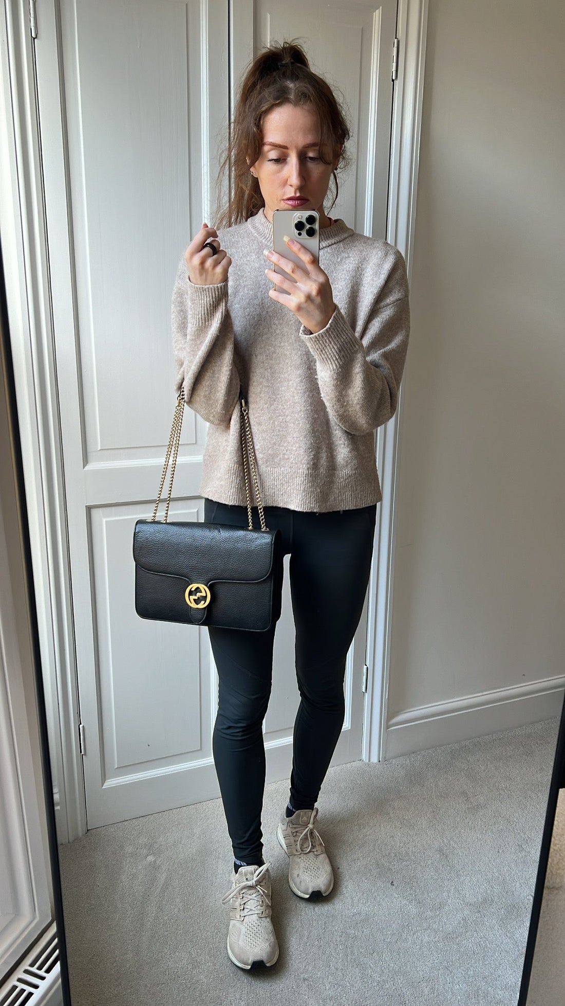 Gucci Interlocking GG Black Medium Shoulder Bag
