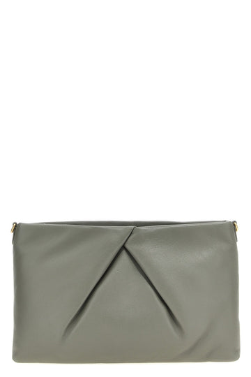 Dries Van Noten Women Logo Leather Clutch Bag