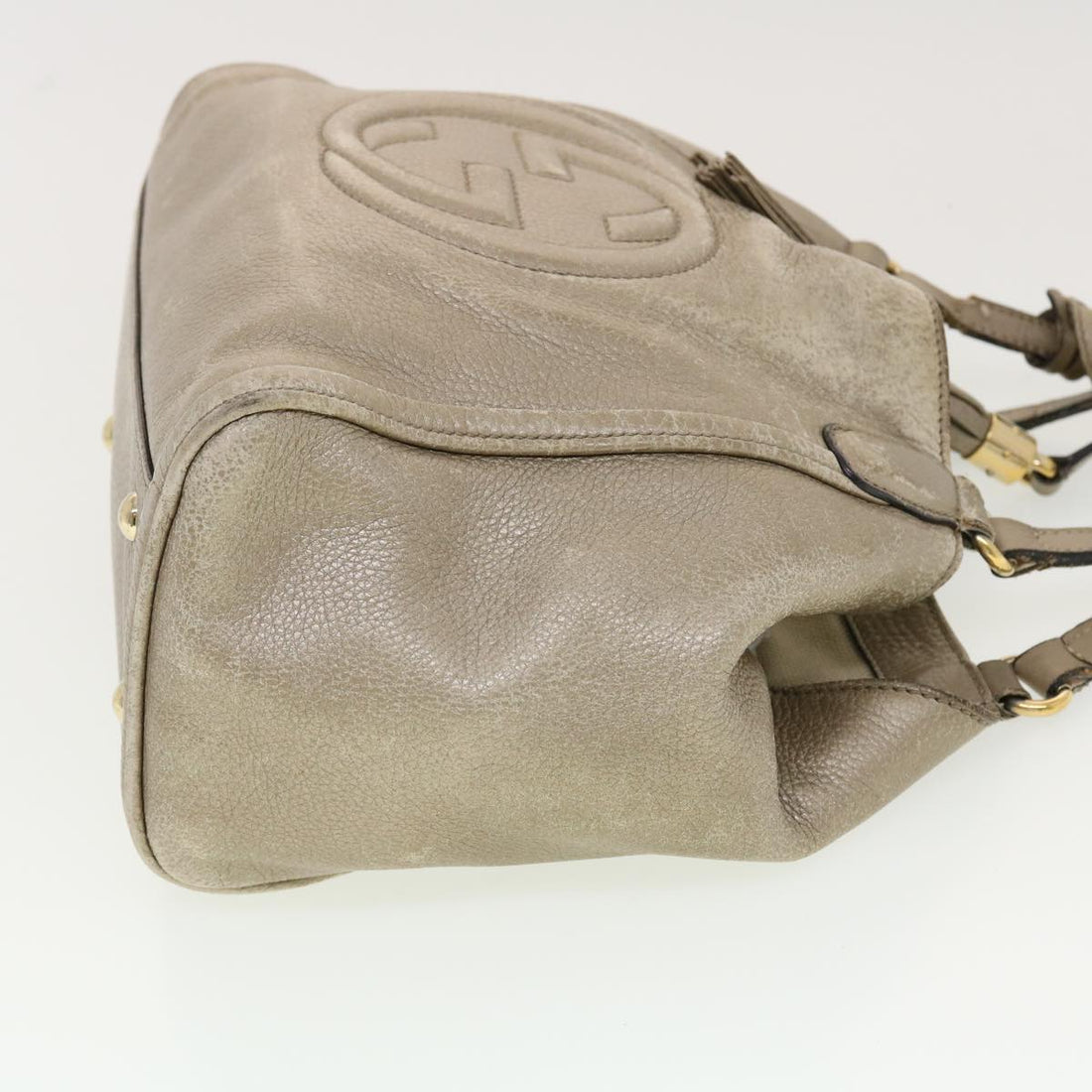GUCCI Soho Shoulder Bag Leather 2way Silver 336751 41022