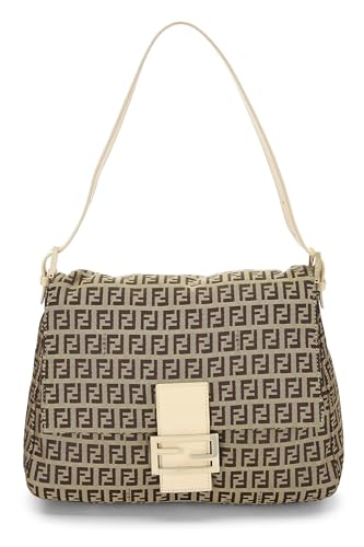 Fendi,  White Zucchino Canvas Mama, White