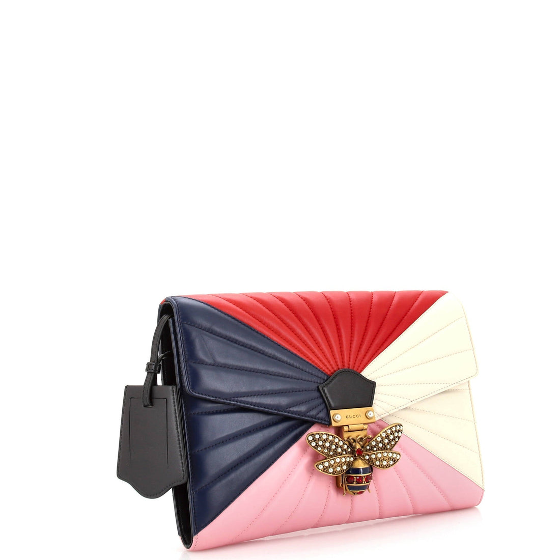 Queen Margaret Clutch Colorblock Leather