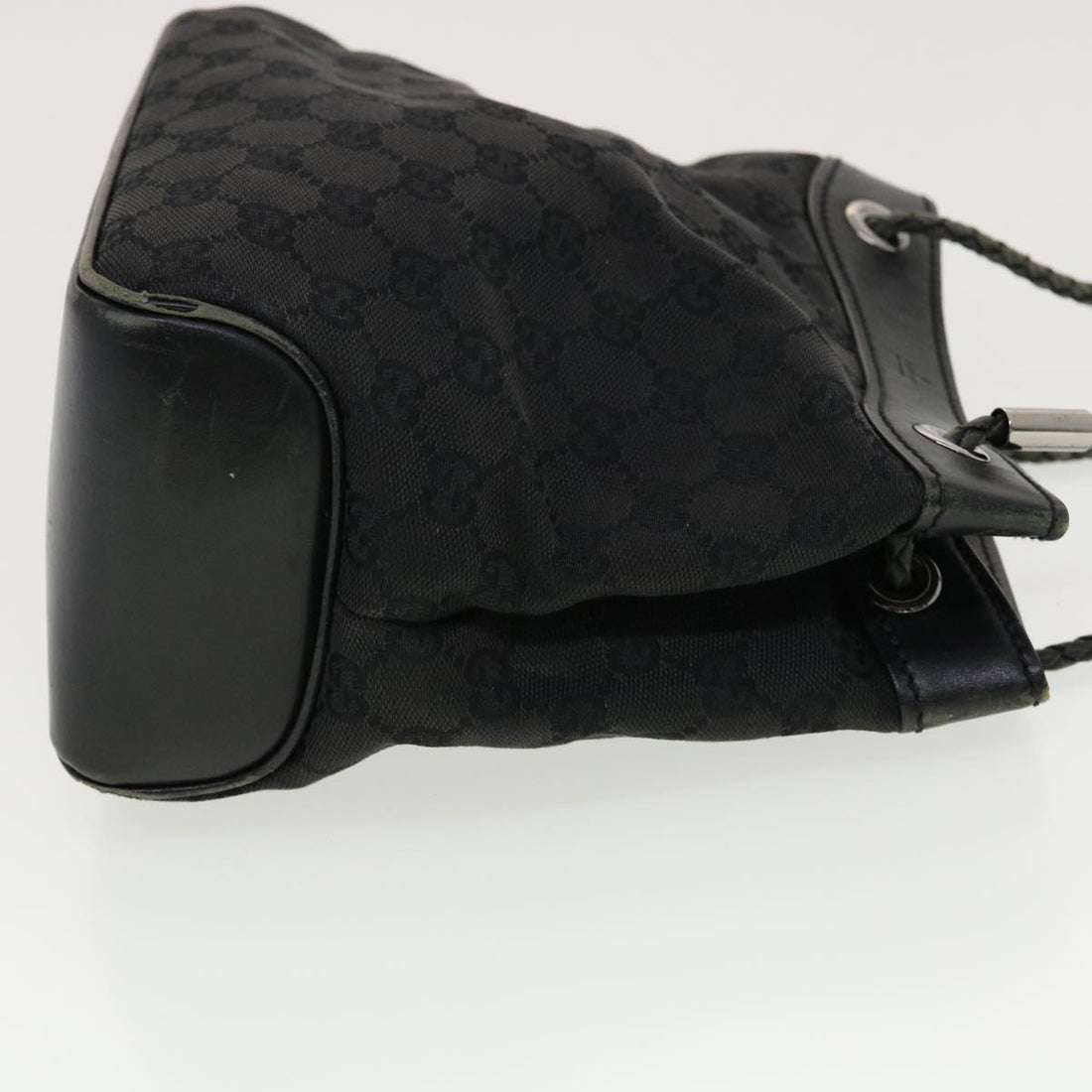 GUCCI GG Canvas Shoulder Bag Black 109143 41377