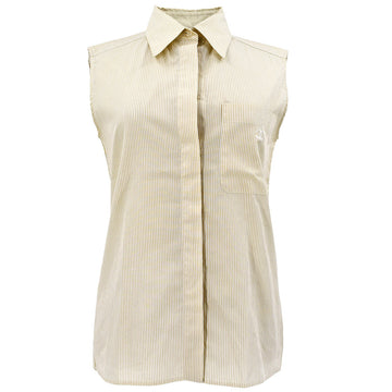Chanel 1999 spring CC striped sleeveless shirt #38