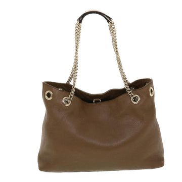 GUCCI Chain Soho Shoulder Bag Leather Brown 308982 41958