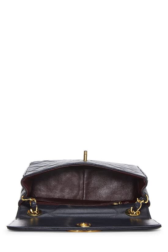 CHANEL,  Navy Quilted Lambskin Square Flap Medium, Navy