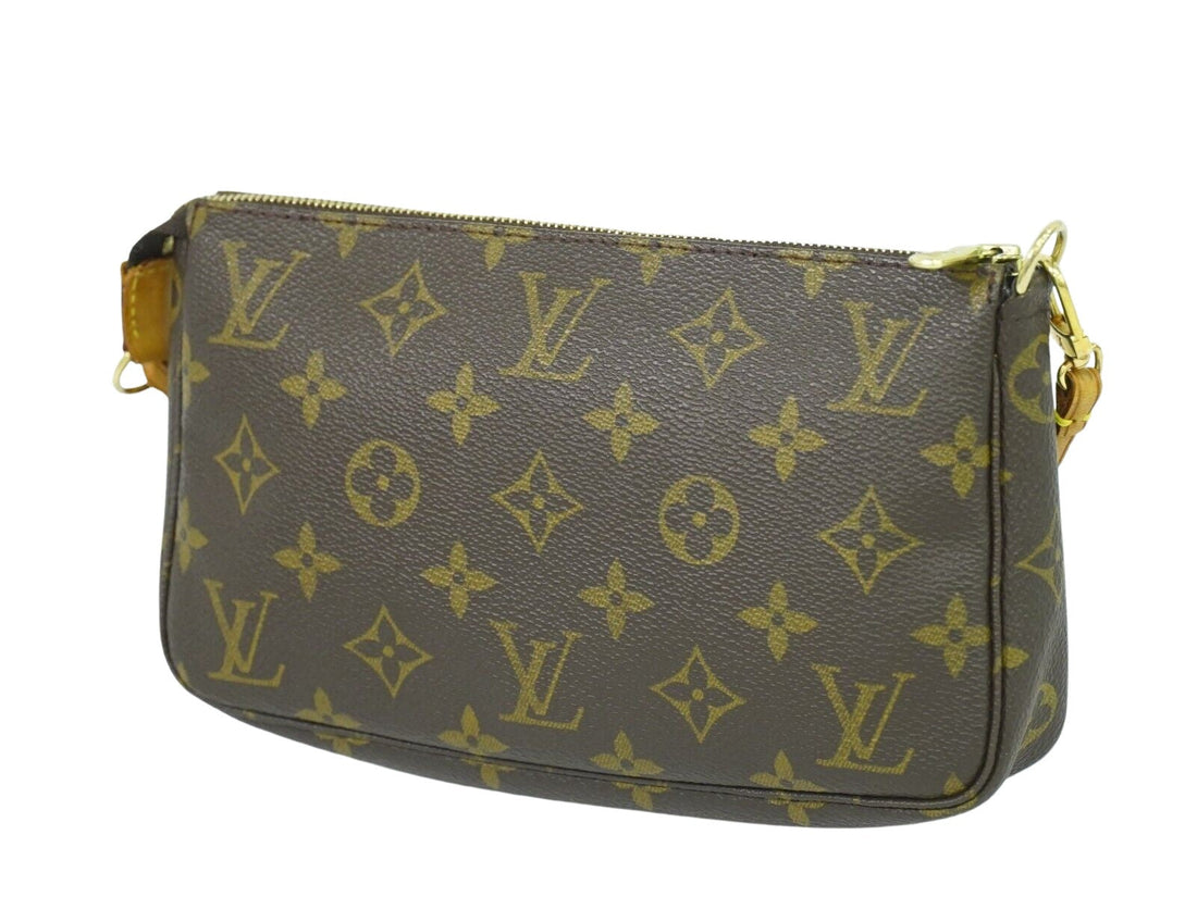 Louis Vuitton Pochette Accessoire  Canvas Clutch Bag ()