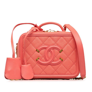 Chanel Matrases Coco Mark CC Figure Handbags Shoulder Bag 2WAY Pink Caviar Skin  CHANEL