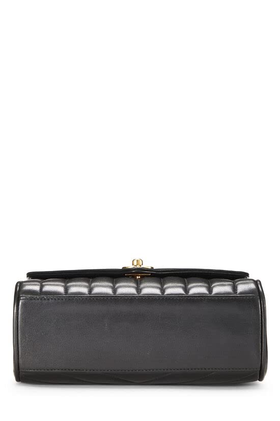 CHANEL,  Black Chevron Lambskin Top Handle Bag, Black