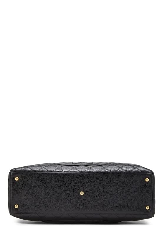 CHANEL,  Black Quilted Caviar Bowler, Black