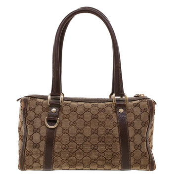 GUCCI GG Canvas Boston Bag Beige 130942 42101