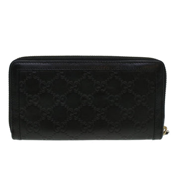 GUCCI GG Canvas Guccissima Long Wallet Black 291132 42180
