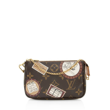 Louis Vuitton Limited Edition Monogram Canvas Patches Mini Pochette Accessoires