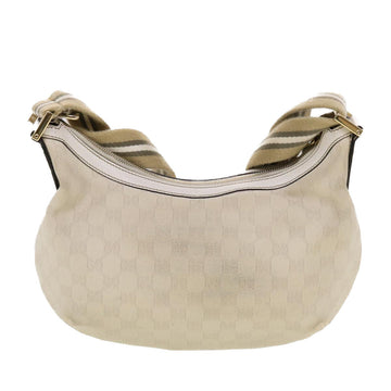 GUCCI GG Canvas Sherry Line Shoulder Bag White Green 181092 42713