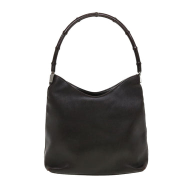GUCCI Shoulder Bag Leather Black 0013244 42833