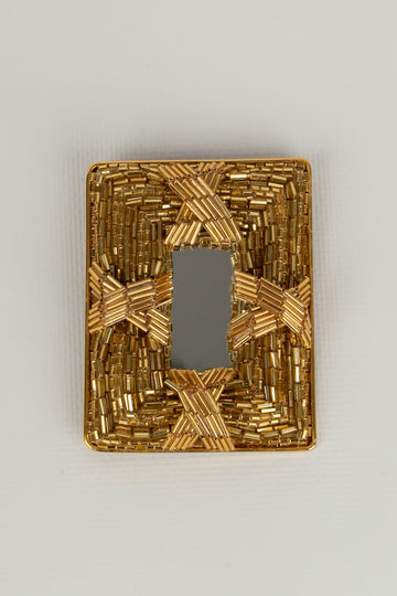 Broche dorée Lesage