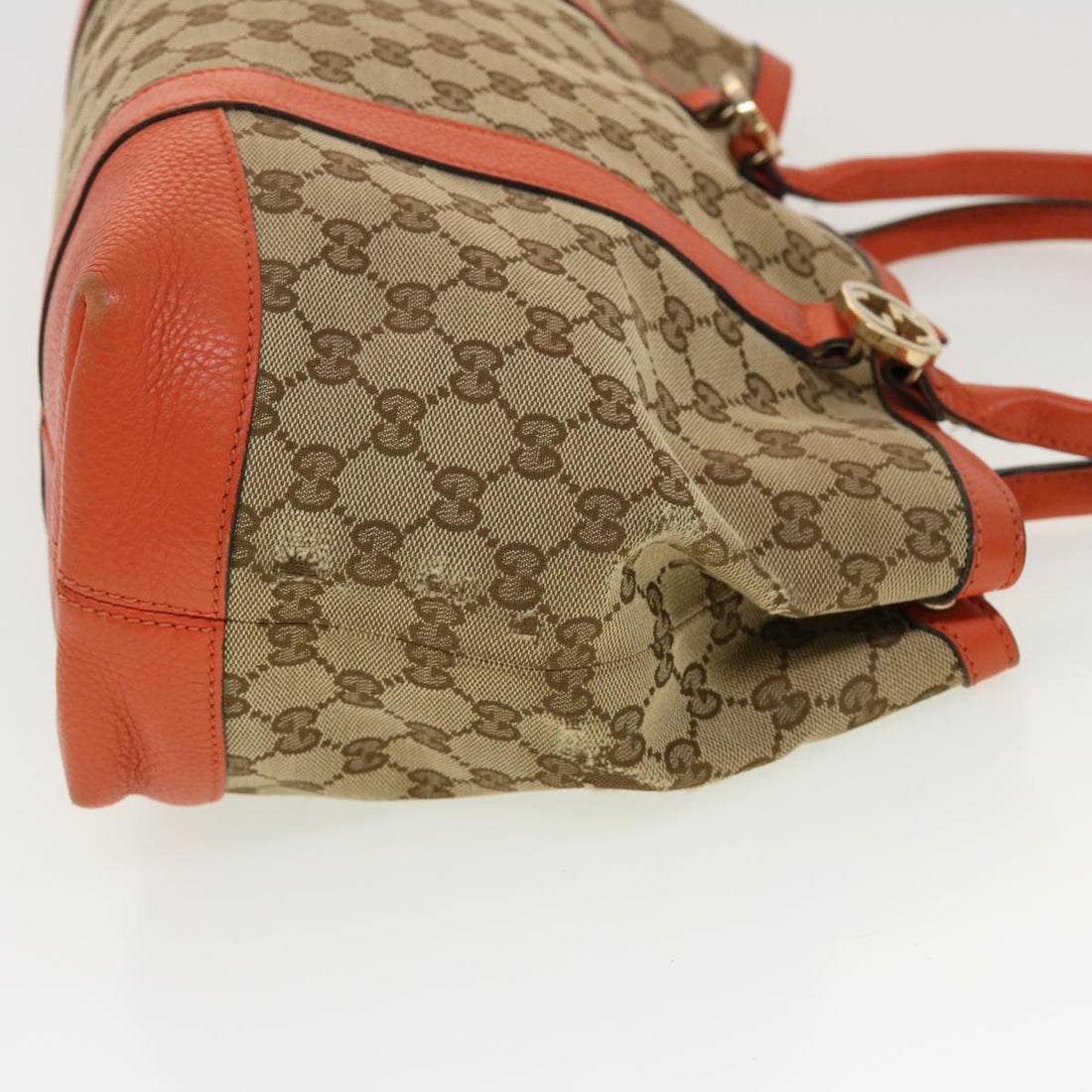GUCCI GG Canvas Shoulder Bag Beige 353122 43168