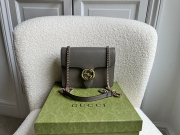 Gucci Interlocking GG Grey Small Shoulder Bag