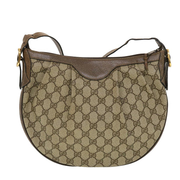 GUCCI GG Canvas Shoulder Bag PVC Leather Beige 41.02.058 43239