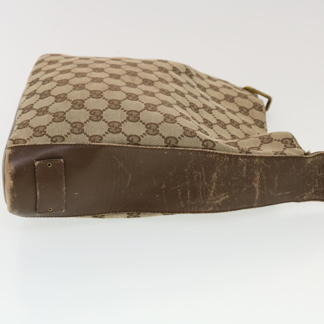 GUCCI GG Canvas Shoulder Bag Beige 91761 43267