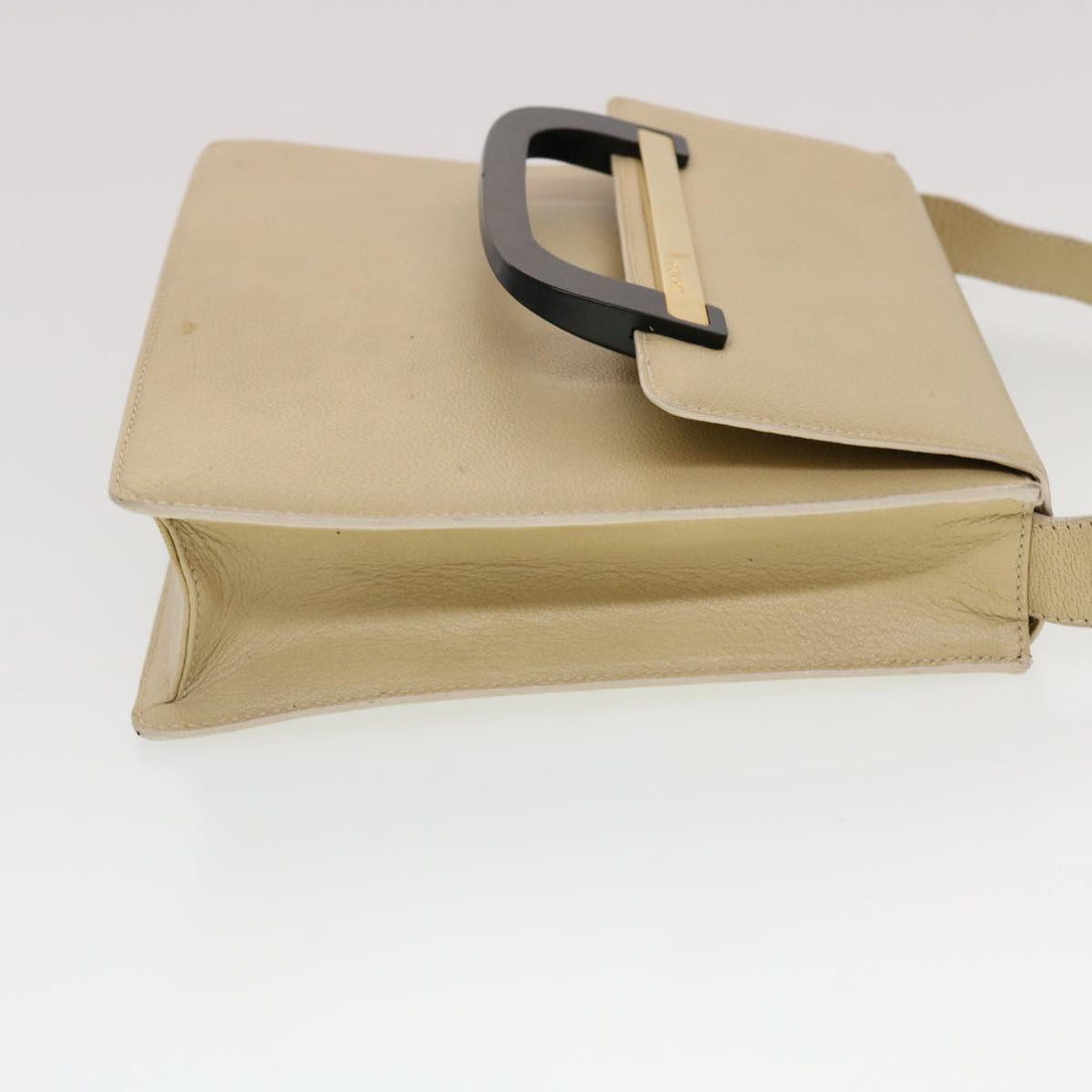 GUCCI Shoulder Bag Leather Beige 43282