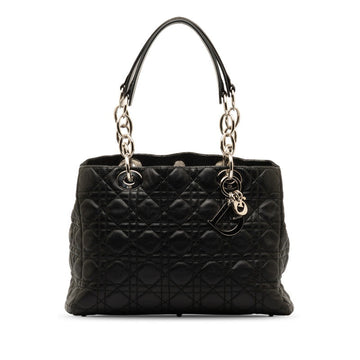 Dior Lady Handbag Black Silver Leather  Dior