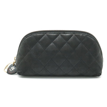 CHANEL Chanel Mattress Cosmetics Portrait Multicosmetics Heart Clover Leather Black Black Black Black Blue/Montana Quality