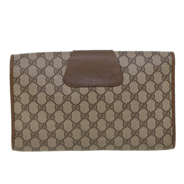 GUCCI GG Canvas Web Sherry Line Clutch Bag Beige Red 89.01.031 43670