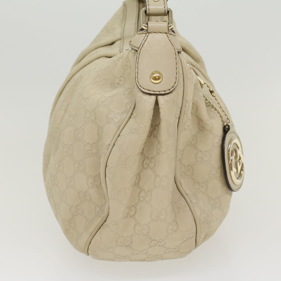 GUCCI GG Canvas Guccissima Shoulder Bag Beige 232955 43751