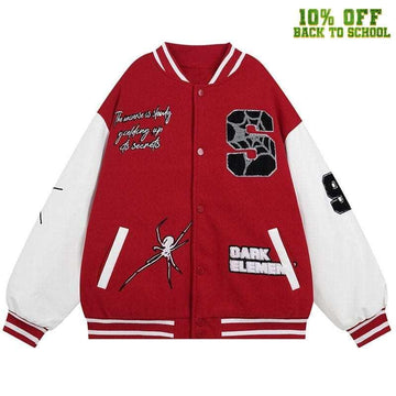 Makersluxe® Winter Varsity Jacket Spider Web