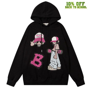 Makersluxe® Cyber Cartoon Hoodie Skateboard Boy