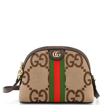 Ophidia Dome Shoulder Bag Jumbo GG Canvas Small