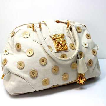 LOUIS VUITTON Handbag M95409 canvas white Polkadots Panama Bowlie Shoulder Bag Women Used