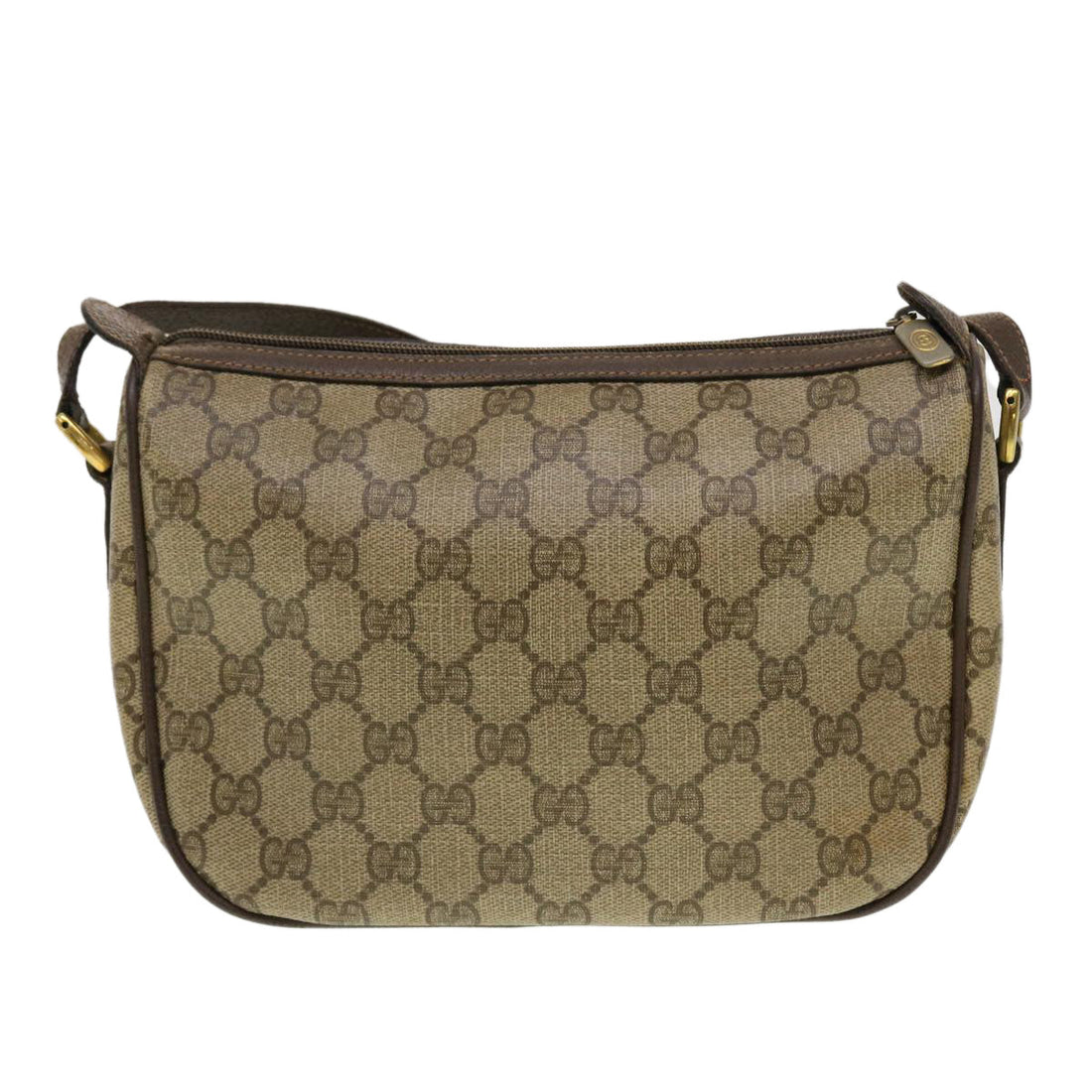 GUCCI GG Canvas Web Sherry Line Shoulder Bag Beige Red 89.02.032 44255