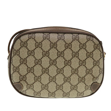 GUCCI GG Canvas Web Sherry Line Shoulder Bag Beige Red 156.02.066 44261