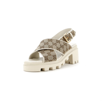 Women's Lug Sole Platform Slingback Sandals GG Canvas